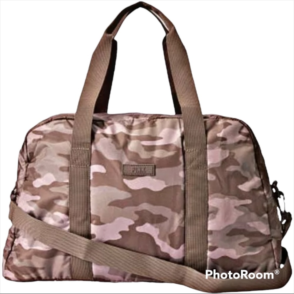 Pink Victoria’s Secret tote duffle bag weekender hand bag NWT